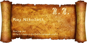 May Nikolett névjegykártya